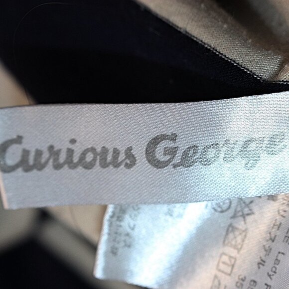 Graniph Design - Curious George Stipe T-Shirt Tunic Dress, Navy Medium - Picture 6 of 11